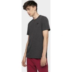 T-shirt męski TSM300 - ciemny szary melanż. Szare t-shirty męskie 4f, m, bez wzorów, bez kołnierzyka. Za 39,99 zł.