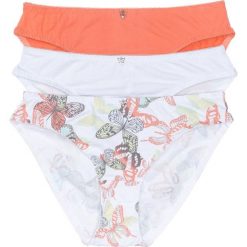 Figi (3 pary) bonprix z nadrukiem + biel wełny + łososiowy jasnoróżowy. Białe figi damskie marki bonprix, z nadrukiem, z wełny. Za 53,97 zł.