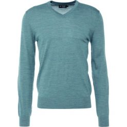 Swetry klasyczne męskie: Hackett London Sweter mid green melange