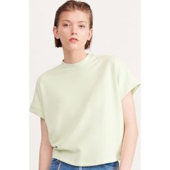 Gładki T-shirt - Zielony. Zielone t-shirty damskie Reserved, s, bez wzorów, bez kołnierzyka. Za 69,99 zł.