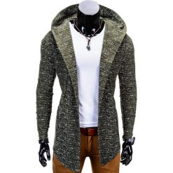 Bluzy męskie: BLUZA MĘSKA Z KAPTUREM NARZUTKA B669 - ZIELONA
