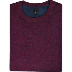 Burgundowy sweter męski SW35. Czerwone swetry męskie m, melanż, z bawełny, casualowe. Za 107,10 zł.