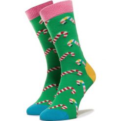 Skarpety Wysokie Unisex HAPPY SOCKS - CCA01-7300 Kolorowy Zielony. Zielone skarpetki damskie Happy Socks, bez wzorów, z elastanu. Za 39,90 zł.