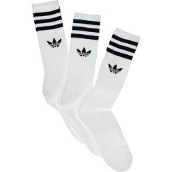 Skarpetki męskie: Adidas Solid Crew Sock 3 Pack Skarpetki biały/czarny
