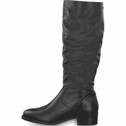 Tamaris kozaki damskie 25535 38 czarne. Czarne kozaki damskie Tamaris, bez obcasa, bez zapięcia. Za 399,90 zł.