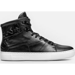 Czarne sneakersy męskie. Czarne sneakersy męskie marki Kazar, przed kolano, na zamek. Za 569,00 zł.