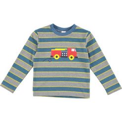 Bluza w kolorze niebiesko-szarym. Niebieskie bluzy niemowlęce Lamino Fashion, z nadrukiem, z bawełny. W wyprzedaży za 37,95 zł.