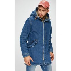 Jack & Jones - Parka. Niebieskie płaszcze męskie Jack & Jones, m, bez wzorów, z bawełny, długie, bez kaptura. W wyprzedaży za 299,90 zł.