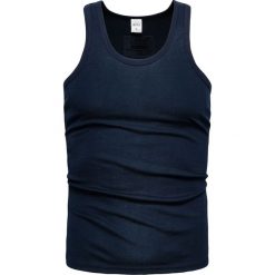 Koszulka męska tank top granatowa Recea. Koszulki męskie Recea, xl, bez wzorów, z bawełny, sportowe, bez kołnierzyka. Za 14,99 zł.