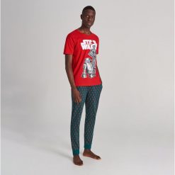 Bawełniana piżama Star Wars - Czerwony. Czerwone piżamy męskie Reserved, s, z motywem z bajki, z bawełny, bez rękawów. W wyprzedaży za 49,99 zł.