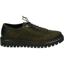 Półbuty - 2144123 GREEN. Zielone creepersy damskie Venezia, z nubiku. Za 299,00 zł.