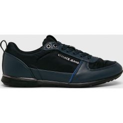Versace Jeans - Buty. Niebieskie buty sportowe męskie Versace Jeans, z jeansu, na sznurówki. W wyprzedaży za 349,90 zł.