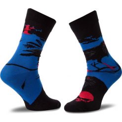 Skarpety Wysokie Unisex CUP OF SOX - Quoth The Raven: Nevermore! Kolorowy Niebieski. Niebieskie skarpetki damskie marki Cup of sox, bez wzorów, z elastanu. Za 24,00 zł.