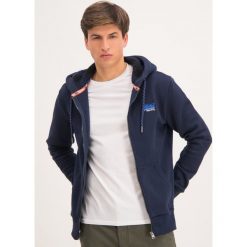 Bluza Superdry Winter Cali Zip M2000028A. Niebieskie bluzy męskie Superdry, xxl, bez wzorów, z bawełny, bez kołnierzyka, bez rękawów, bez kaptura. W wyprzedaży za 209,00 zł.