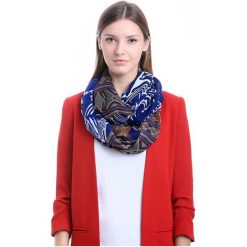 Alber Zoran Szal Damski Niebieski. Niebieskie szaliki damskie Alber Zoran, bez wzorów, eleganckie. Za 99,00 zł.