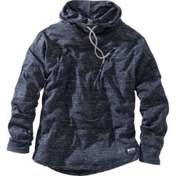 Shirt z długim rękawem i szalowym kołnierzem Regular Fit bonprix ciemnoniebieski melanż. Niebieskie koszulki męskie bonprix, xxl, bez wzorów, bez kołnierzyka, z długim rękawem, długie. Za 54,99 zł.