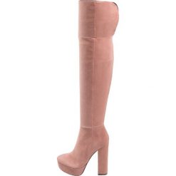 MAI PIÙ SENZA Kozaki na obcasie rose. Czerwone bez kategorii marki Mai Piu Senza, z materiału, na obcasie. W wyprzedaży za 409,50 zł.