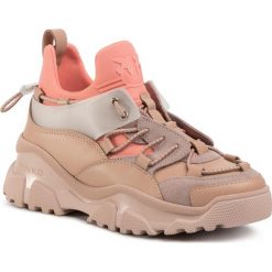 Sneakersy PINKO - Cumino Sneaker PE 20 BLKS1 1H20QL Y628 Rosa/Pesca NQ0. Brązowe półbuty damskie Pinko, ze skóry. W wyprzedaży za 989,00 zł.