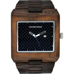 Zegarek Giacomo Design Drewniany męski GD08501. Brązowe zegarki męskie marki Giacomo Design. Za 415,00 zł.