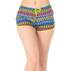 Spodenki sportowe męskie: AQUAWAVE Szorty damskie Raisa Wmns Royal Blue Etno Print/sulphur Spring r. S