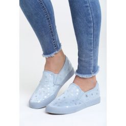 Niebieskie Slip On Break Fee. Niebieskie trampki i tenisówki damskie Born2be, bez wzorów, bez zapięcia. Za 49,99 zł.