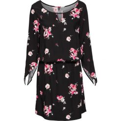 Sukienki: Sukienka bonprix czarny w kwiaty