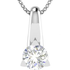 Srebrny naszyjnik z zawieszką z syntetycznego diamentu - dł. 40 cm. Szare naszyjniki damskie Just Diamonds, z diamentem, srebrne. W wyprzedaży za 1977,95 zł.