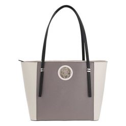Guess Torebka Damska Typu Open Tote. Szare torebki klasyczne damskie marki Guess, z aplikacjami, bez dodatków. Za 0,00 zł.