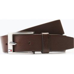 Tommy Hilfiger - Męski pasek skórzany – New Aly, brązowy. Pomarańczowe paski męskie TOMMY HILFIGER, w paski. Za 179,95 zł.