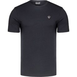 T-shirt EA7 EMPORIO ARMANI. Szare t-shirty męskie z aplikacjami, z bawełny, z okrągłym kołnierzem. W wyprzedaży za 204,00 zł.