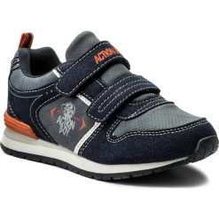 Sneakersy ACTION BOY - CP40-7300Y Granatowy. Niebieskie trampki chłopięce marki Action Boy, bez wzorów, ze skóry ekologicznej, na rzepy. Za 79,99 zł.