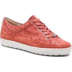 Sneakersy CAPRICE - 9-23664-32 Orange Letters 690. Pomarańczowe półbuty damskie Caprice, ze skóry. W wyprzedaży za 169,00 zł.