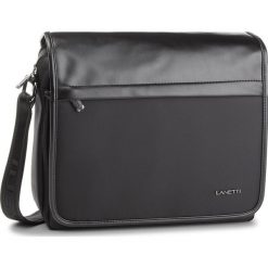 Torba na laptopa LANETTI - RM0360 Black. Czarne torby męskie skórzane Lanetti, bez wzorów, ze skóry ekologicznej. W wyprzedaży za 59,98 zł.