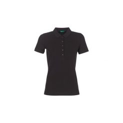 Koszulki polo z krótkim rękawem Benetton MALOLA. Czarne koszulki damskie Benetton, xs, bez wzorów, polo, z krótkim rękawem. Za 71,20 zł.