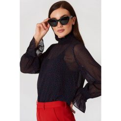 Okulary przeciwsłoneczne damskie: NA-KD Accessories Okulary przeciwsłoneczne kocie oczy – Black
