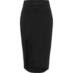 Spódnica z wycięciami bonprix czarny. Czarne spódniczki damskie bonprix, bez wzorów. Za 79,99 zł.