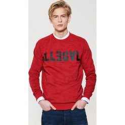 Bluza z napisem - Czerwony. Czerwone bluzy męskie rozpinane marki House, l, z napisami. Za 49,99 zł.