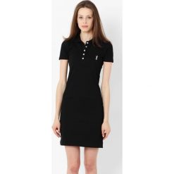 Sukienka Polo Czarna "White". Czarne sukienki damskie Edward Orlovski, xs, z haftami, z elastanu, sportowe, polo, bez rękawów, sportowe. Za 80,00 zł.