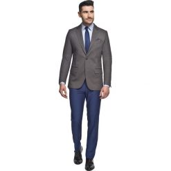 Marynarki męskie: marynarka brenta brąz slim fit