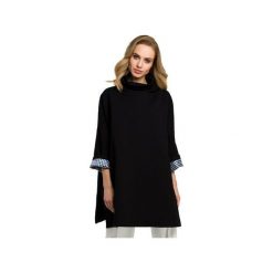M392 Bluza czarna. Czarne bluzy damskie Moe, s, w kratkę, z elastanu. Za 165,00 zł.