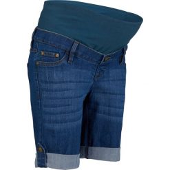 Szorty dżinsowe ciążowe bonprix niebieski "stone”. Niebieskie jeansy damskie bonprix, moda ciążowa. Za 109,99 zł.