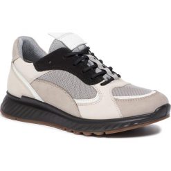 Sneakersy ECCO - St.1 W 83627351560 Moon Rock/White/Gravel/Black. Szare półbuty damskie ecco, na co dzień, bez wzorów, ze skóry, rockowe, bez obcasa, na płaskiej podeszwie, bez zapięcia. W wyprzedaży za 429,00 zł.