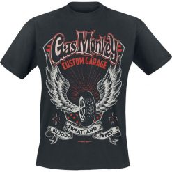 T-shirty męskie: Gas Monkey Garage Custom Garage Wings T-Shirt czarny