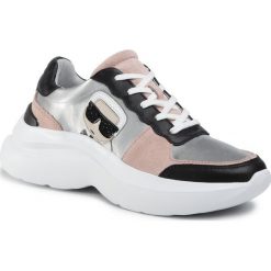 Sneakersy KARL LAGERFELD - KL61830 Black Ltfr/Textile W/Multi. Szare półbuty damskie KARL LAGERFELD, z zamszu. Za 929,00 zł.