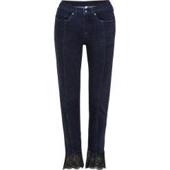 Dżinsy z koronką bonprix ciemny denim. Czarne jeansy damskie bonprix. Za 149,99 zł.