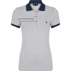 Koszulka polo w kolorze szarym. Szare koszulki damskie Giorgio di Mare, s, z haftami, bez rękawów. W wyprzedaży za 87,95 zł.
