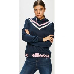 Ellesse - Bluza. Niebieskie bluzy damskie marki Ellesse, z nadrukiem, z poliesteru, bez rękawów, z kapturem. W wyprzedaży za 239,90 zł.