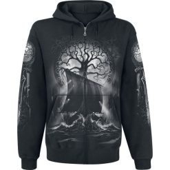 Bluzy męskie: Toxic Angel Naglfar Bluza z kapturem rozpinana czarny