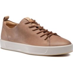 Sneakersy ECCO - Soft 8 Lx 46019451311 Dune/Powder. Brązowe sneakersy męskie ecco, bez wzorów, ze skóry, klasyczne, bez zapięcia. Za 649,00 zł.