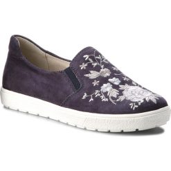 Tenisówki CAPRICE - 9-24215-30 Ocean Suede 857. Niebieskie półbuty damskie marki Caprice, bez wzorów, ze skóry, bez zapięcia. W wyprzedaży za 169,00 zł.